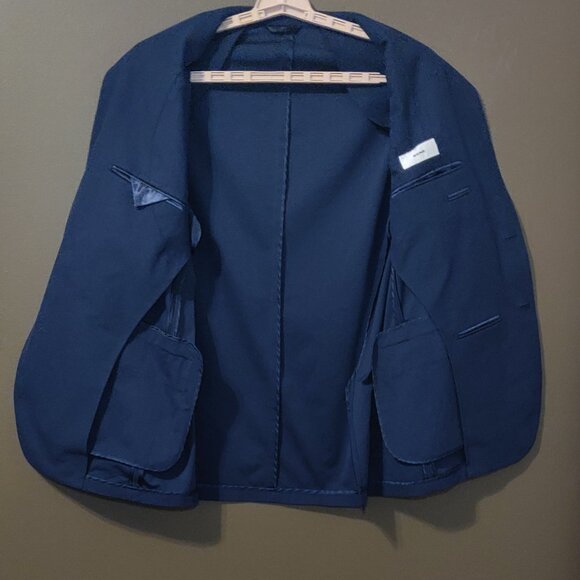 Sene Soho Flex Tech Sport Coat Stretch Blazer Navy Blue Custom Sized - Picture 4 of 7